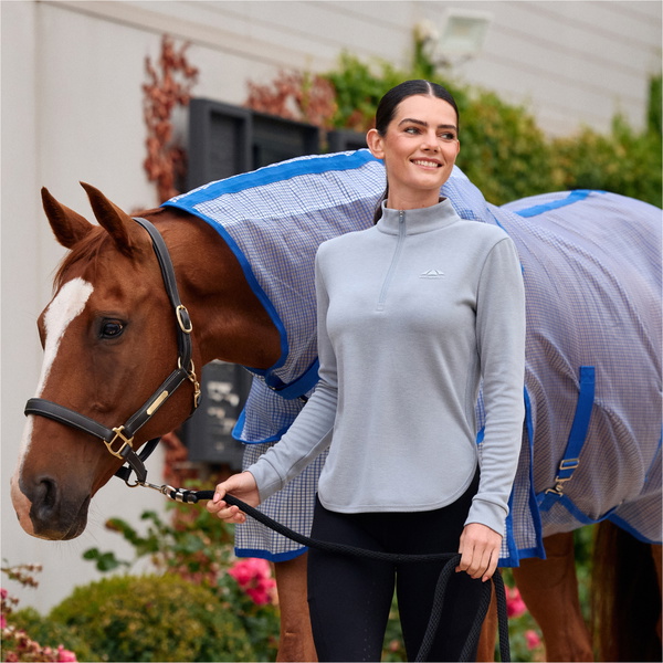 2026 WeatherBeeta Womens London Layer Long Sleeve Top 1023217046 - Bluestone Marle